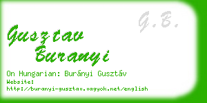 gusztav buranyi business card