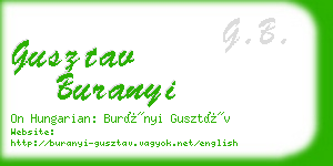 gusztav buranyi business card